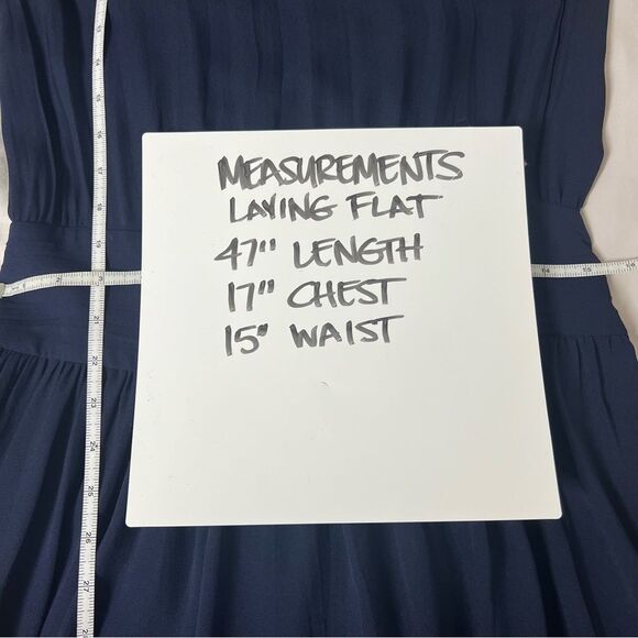 Joseph Women's Size EU 38 US 6 Blue Lucinda Georgette Silk Sleeveless Midi Dress - Picture 9 of 10